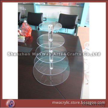 5 Tier Clear Acrylic Rod Cupcake Display